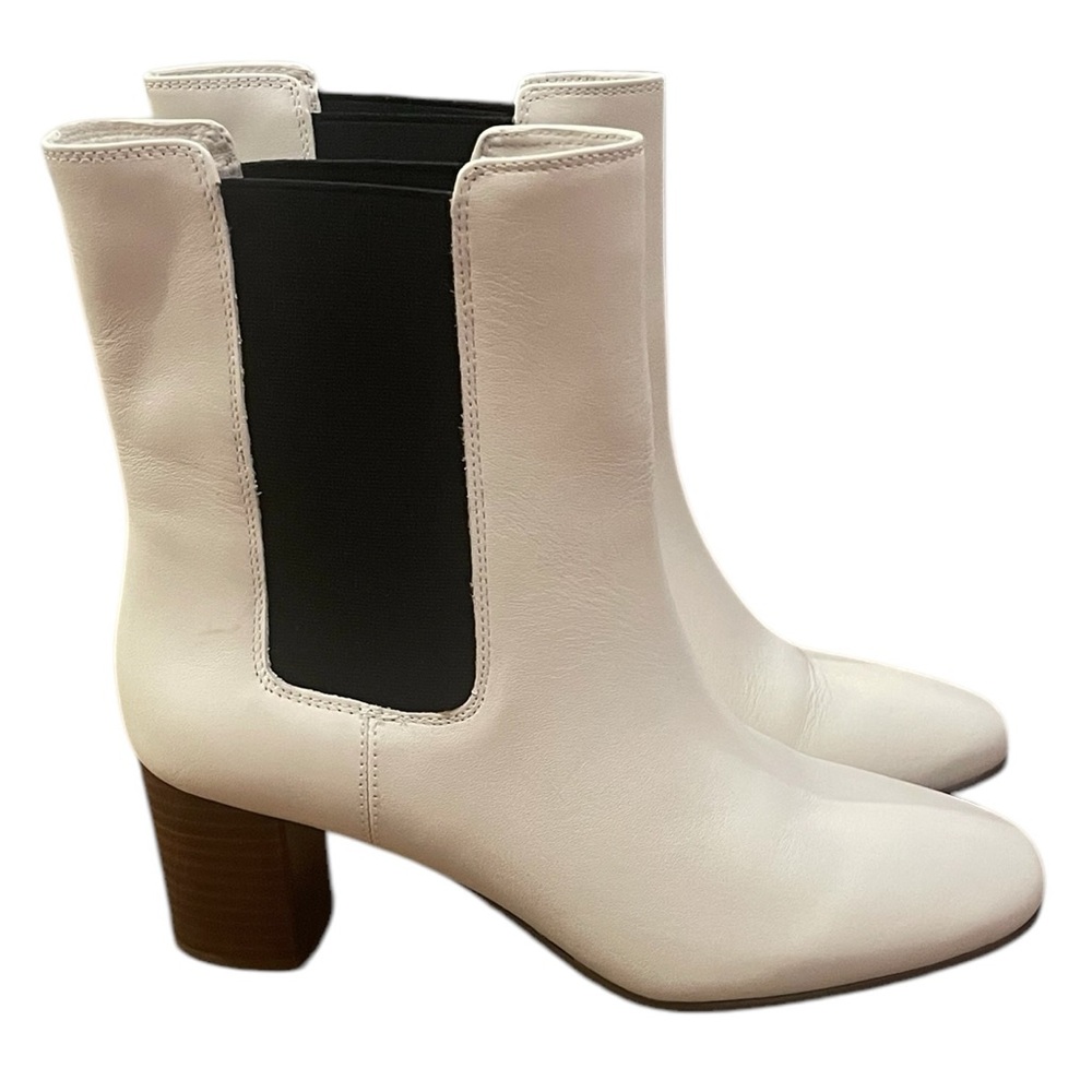 J.Crew Leather Chelsea Stacked Mckay Boot